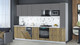 Миниатюра изображения товара Кухонный гарнитур Интерлиния Мила Gloss 3.2-ПМ4 (дуб вотан/серый/белый гранит)