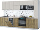 Миниатюра изображения товара Кухонный гарнитур Интерлиния Мила Gloss 3.2-ПМ4 (дуб вотан/кашемир/бискайская сосна)