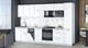 Миниатюра изображения товара Кухонный гарнитур Интерлиния Мила Gloss 3.3-ПМ4 (белый/белый/серый каспий)