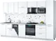 Миниатюра изображения товара Кухонный гарнитур Интерлиния Мила Gloss 3.3-ПМ4 (белый/белый/серый каспий)