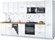 Миниатюра изображения товара Кухонный гарнитур Интерлиния Мила Gloss 3.3-ПМ4 (белый глянец/белый глянец/дуб бунратти)