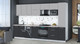Миниатюра изображения товара Кухонный гарнитур Интерлиния Мила Gloss 3.3-ПМ4 (пепел/грей/травертин серый)