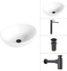 Миниатюра изображения товара Умывальник со смесителем Lauter 21652 + Reef 21CK8678BS + сифон 21635B + дон.клапан 21190B (черный матовый)