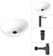 Миниатюра изображения товара Умывальник со смесителем Lauter 21652 + Cascade 21СК0655BS + сифон 21635B + дон.клапан 21190B (черный матовый)