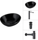Миниатюра изображения товара Умывальник со смесителем Lauter 21652-A + Moon 21СК8691BS + сифон 21635B + дон.клапан 21190B (черный матовый)