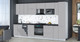 Миниатюра изображения товара Кухонный гарнитур Интерлиния Мила Gloss 3.4-ПМ4 (грей/грей/кастилло темный)