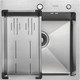Миниатюра изображения товара Мойка кухонная Arfeka ECO AR 50x50+CL AR G+DS AR Satin Decor Millet (сатин, с дозатором и коландером)