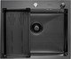 Миниатюра изображения товара Мойка кухонная Arfeka ECO AR 60x50+CL AR G+DS AR Decor Millet (черный, с дозатором и коландером)