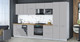 Миниатюра изображения товара Кухонный гарнитур Интерлиния Мила Gloss 3.5-ПМ4 (грей/грей/дуб бунратти)