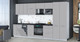 Миниатюра изображения товара Кухонный гарнитур Интерлиния Мила Gloss 3.5-ПМ4 (грей/грей/кастилло темный)