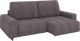 Миниатюра изображения товара Диван П-образный Rivalli Уолтер УП 1000 + 1000 + оттоманка + угловая секция + 1000 (Doris Royal Grey/черный муар)