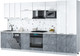 Миниатюра изображения товара Кухонный гарнитур Интерлиния Мила Gloss 3.5-ПМ4 (керамика/белый глянец/белый гранит)
