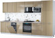 Миниатюра изображения товара Кухонный гарнитур Интерлиния Мила Gloss 3.6-ПМ4 (капучино глянец/капучино глянец/бискайская сосна)
