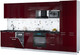 Миниатюра изображения товара Кухонный гарнитур Интерлиния Мила Gloss 3.6-ПМ4 (бордовый глянец/бордовый глянец/кастилло темный)