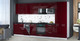 Миниатюра изображения товара Кухонный гарнитур Интерлиния Мила Gloss 3.6-ПМ4 (бордовый глянец/бордовый глянец/кастилло темный)