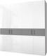 Миниатюра изображения товара Шкаф ФорестДекоГрупп Вена 4-х створчатый (белый/серый)