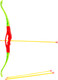 Миниатюра изображения товара Лук игрушечный Полесье Сокол + стрелы / 05312 (3шт, в пакете)