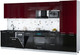 Миниатюра изображения товара Кухонный гарнитур Интерлиния Мила Gloss 3.6-ПМ4 (черный глянец/бордовый глянец/кастилло темный)