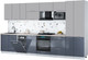 Миниатюра изображения товара Кухонный гарнитур Интерлиния Мила Gloss 3.6-ПМ4 (асфальт глянец/грей/бискайская сосна)