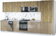 Миниатюра изображения товара Кухонный гарнитур Интерлиния Мила Gloss 3.8-ПМ4 (капучино глянец/дуб вотан/серый каспий)