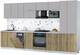 Миниатюра изображения товара Кухонный гарнитур Интерлиния Мила Gloss 3.6-ПМ4 (дуб вотан/грей/серый каспий)