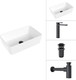 Миниатюра изображения товара Умывальник со смесителем Lauter 21674A + Cascade 21СК0655BS + сифон 21635B + дон.клапан 21190B (черный матовый)