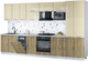 Миниатюра изображения товара Кухонный гарнитур Интерлиния Мила Gloss 3.6-ПМ4 (дуб вотан/ваниль глянец/серый каспий)