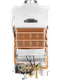 Миниатюра изображения товара Газовая колонка Nordfrost GF 120 W