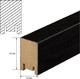 Миниатюра изображения товара Рейка интерьерная Стильный Дом 2700х35х22 (черный)