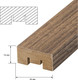 Миниатюра изображения товара Рейка интерьерная Стильный Дом 2700х16х35 (грецкий орех)