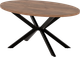 Миниатюра изображения товара Обеденный стол Millwood Верона овальный 160х100х75 / 51786_t_ch_7 (дуб табачный Craft/черный)