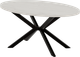 Миниатюра изображения товара Обеденный стол Millwood Верона овальный 180х100х75 / 51780_bk_ch_4 (дуб белый Craft/черный)