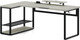 Миниатюра изображения товара Компьютерный стол Millwood Каир угловой с полкой 200х120х93 / 51470_bk_ch_3 (дуб белый Craft/черный)