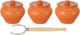 Миниатюра изображения товара Набор горшочков для запекания Elan Gallery TerraCotta с ухватом / 570193 (терракотовый)