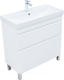 Миниатюра изображения товара Тумба под умывальник Aquanet Слим 80 2ящ / 346044 (белый сатин)