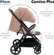 Миниатюра изображения товара Детская прогулочная коляска Pituso Camino + чехол на ножки / Q-5 (бежевый)