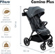 Миниатюра изображения товара Детская прогулочная коляска Pituso Camino + чехол на ножки / Q-5 (графит)
