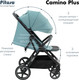Миниатюра изображения товара Детская прогулочная коляска Pituso Camino + чехол на ножки / Q-5 (зеленый)