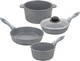 Миниатюра изображения товара Набор кухонной посуды Elan Gallery 120558+4 (серый мрамор)
