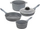 Миниатюра изображения товара Набор кухонной посуды Elan Gallery 120560+4 (серый мрамор)