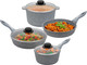 Миниатюра изображения товара Набор кухонной посуды Elan Gallery 120560+4 (серый мрамор)