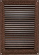 Миниатюра изображения товара Решетка вентиляционная Нора-М 160x230 с сеткой / 19396 (кожа, медь)