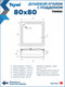 Миниатюра изображения товара Душевой уголок Teymi Helmi 80х80 / T00601