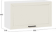 Миниатюра изображения товара Шкаф навесной для кухни ТриЯ Лорас 1ВВ8Г с одной откидной дверью (белый/холст брюле)