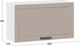 Миниатюра изображения товара Шкаф навесной для кухни ТриЯ Лорас 1ВВ8Г с одной откидной дверью (белый/холст латте)