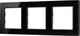 Миниатюра изображения товара Рамка для выключателей и розеток Arlight FRM-GLARE-GS-3-BK / 043800