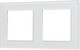 Миниатюра изображения товара Рамка для выключателей и розеток Arlight FRM-GLARE-GS-2-WH / 043796