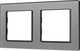Миниатюра изображения товара Рамка для выключателей и розеток Arlight FRM-GLARE-GS-2-GR / 043798