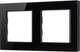 Миниатюра изображения товара Рамка для выключателей и розеток Arlight FRM-GLARE-GS-2-BK / 043797