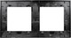 Миниатюра изображения товара Рамка для выключателей и розеток Arlight FRM-GLARE-GS-2-BK / 043797